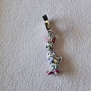 New Pandora × Disney Daisy Duck Pendant silver charm for jewelry bracelet